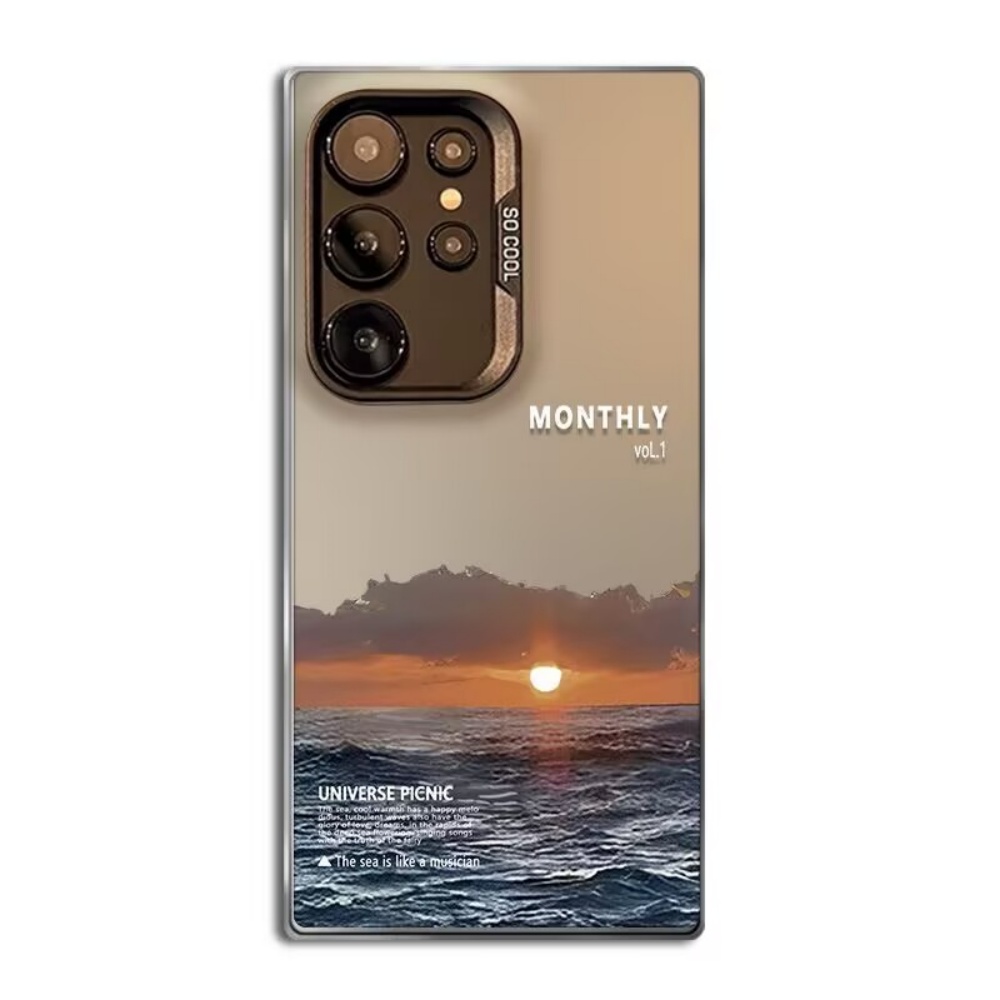 Phone Cases Silicone - Sunset Theme At Sea Frosted Phone