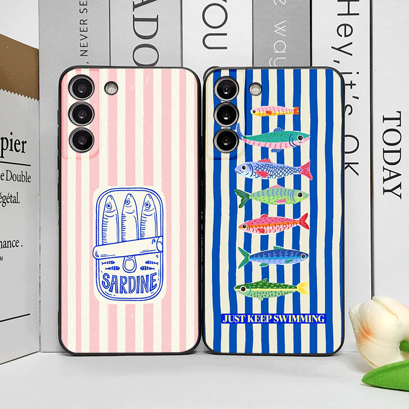 Phone Cases Motorola - Cute Striped Pattern Sardines Color Fish