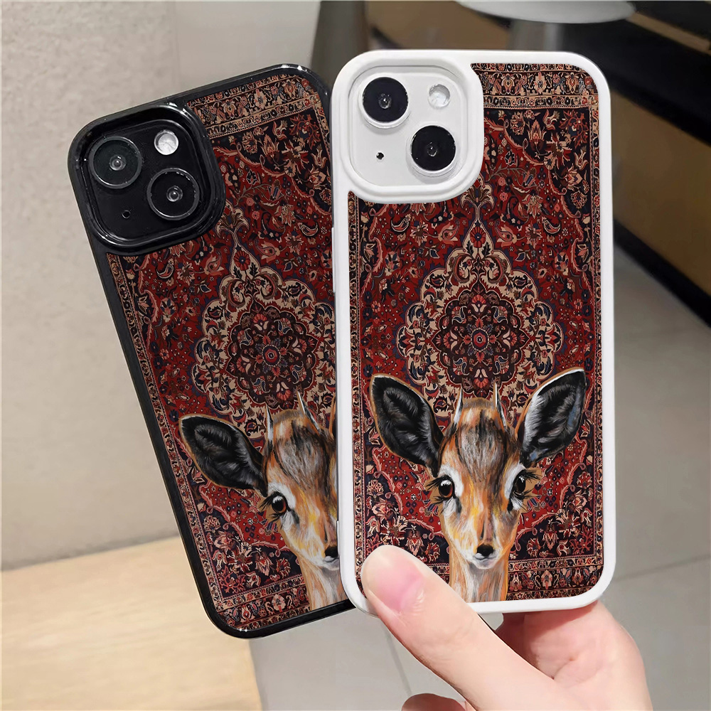 Phone Cases Red Deer - Bohemian Ethnic Deer Art Phone Case