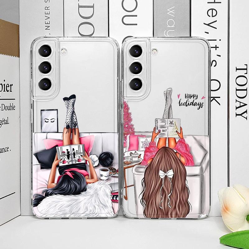 Phone Cases Silicone - Fashion City Girl Transparent Phone Case
