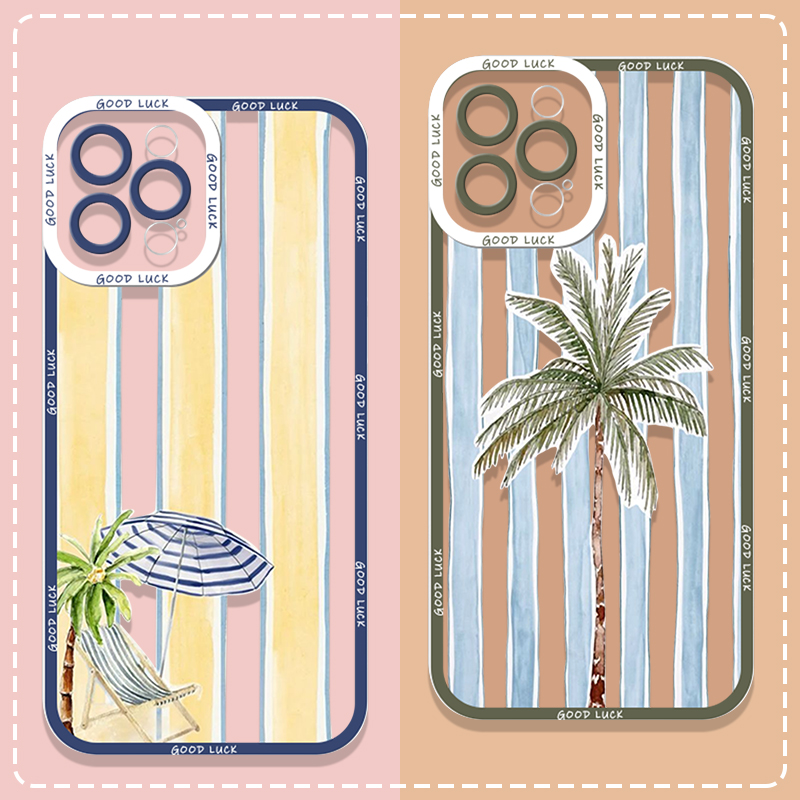 Summer Palm Coconut Tree Strip - Phone Cases Clear recensie en prijs