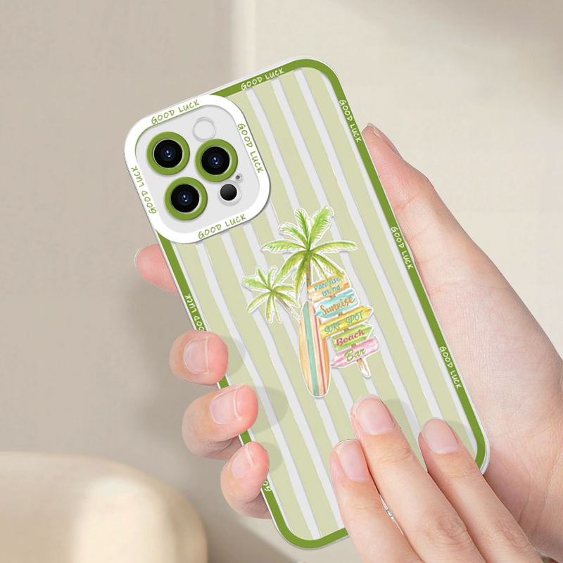 Summer Palm Coconut Tree Strip - Phone Cases Clear recensie en prijs
