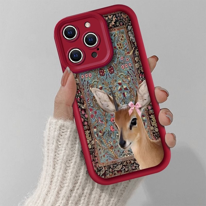 Wine Red Tapestry Deer Print C - Phone Cases Red Deer recensie en prijs