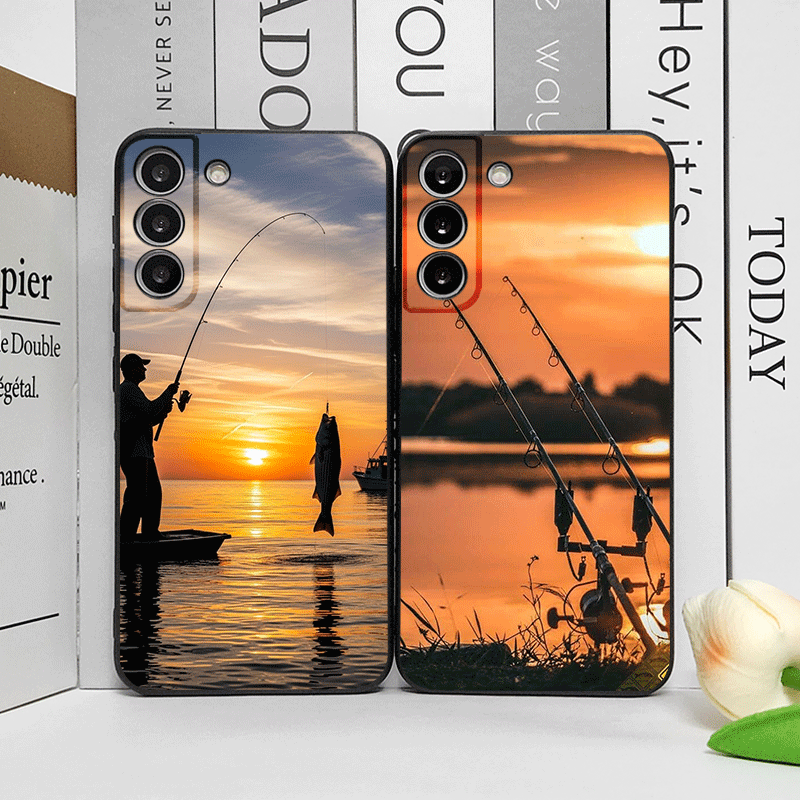 Fishing Rod at Sunset Scenery  - Phone Cases Motorola recensie en prijs