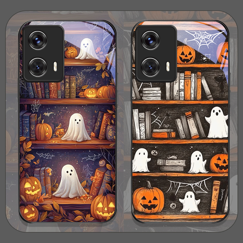 Halloween Pumpkin Ghost Booksh - Phone Cases Motorola recensie en prijs