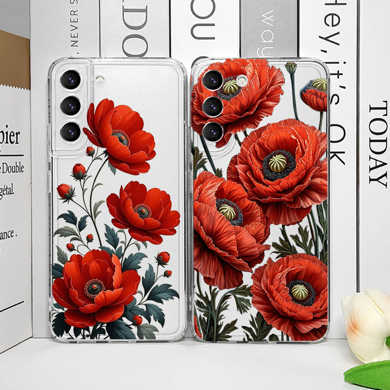 Poppy Flower Bloom Hot Red Flo - Phone Cases Silicone recensie en prijs