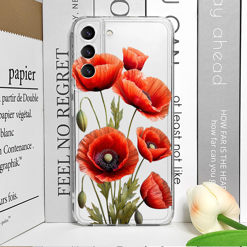 Poppy Flower Bloom Hot Red Flo - Phone Cases Silicone recensie en prijs
