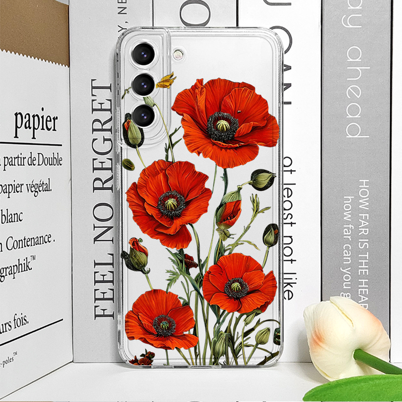 Poppy Flower Bloom Hot Red Flo - Phone Cases Silicone recensie en prijs