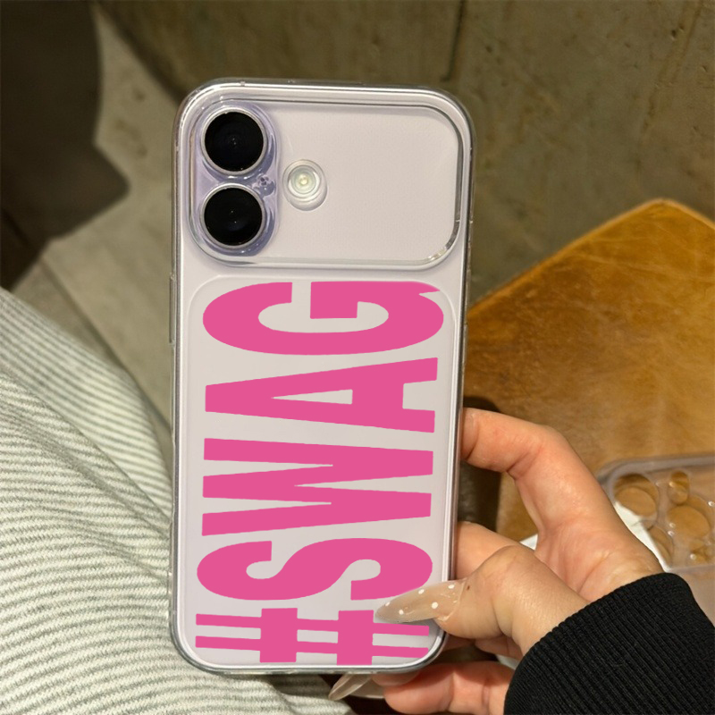 Hot Pink Black SWAG Letter Cle - Phone Cases Like Loopy recensie en prijs