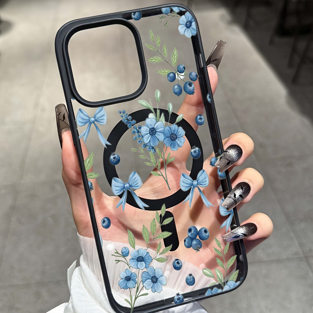 Blueberry Floral Clear Case  F - Phone Cases Clear recensie en prijs