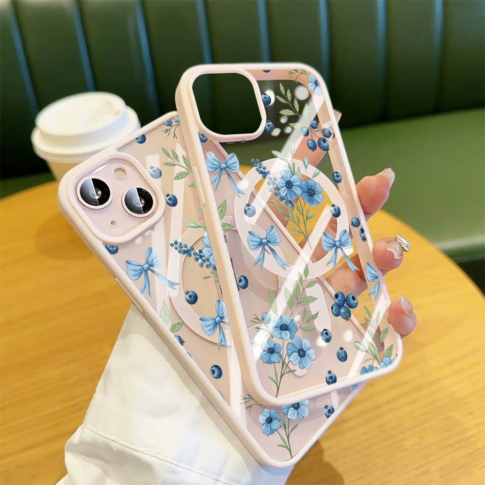 Blueberry Floral Clear Case  F - Phone Cases Clear recensie en prijs