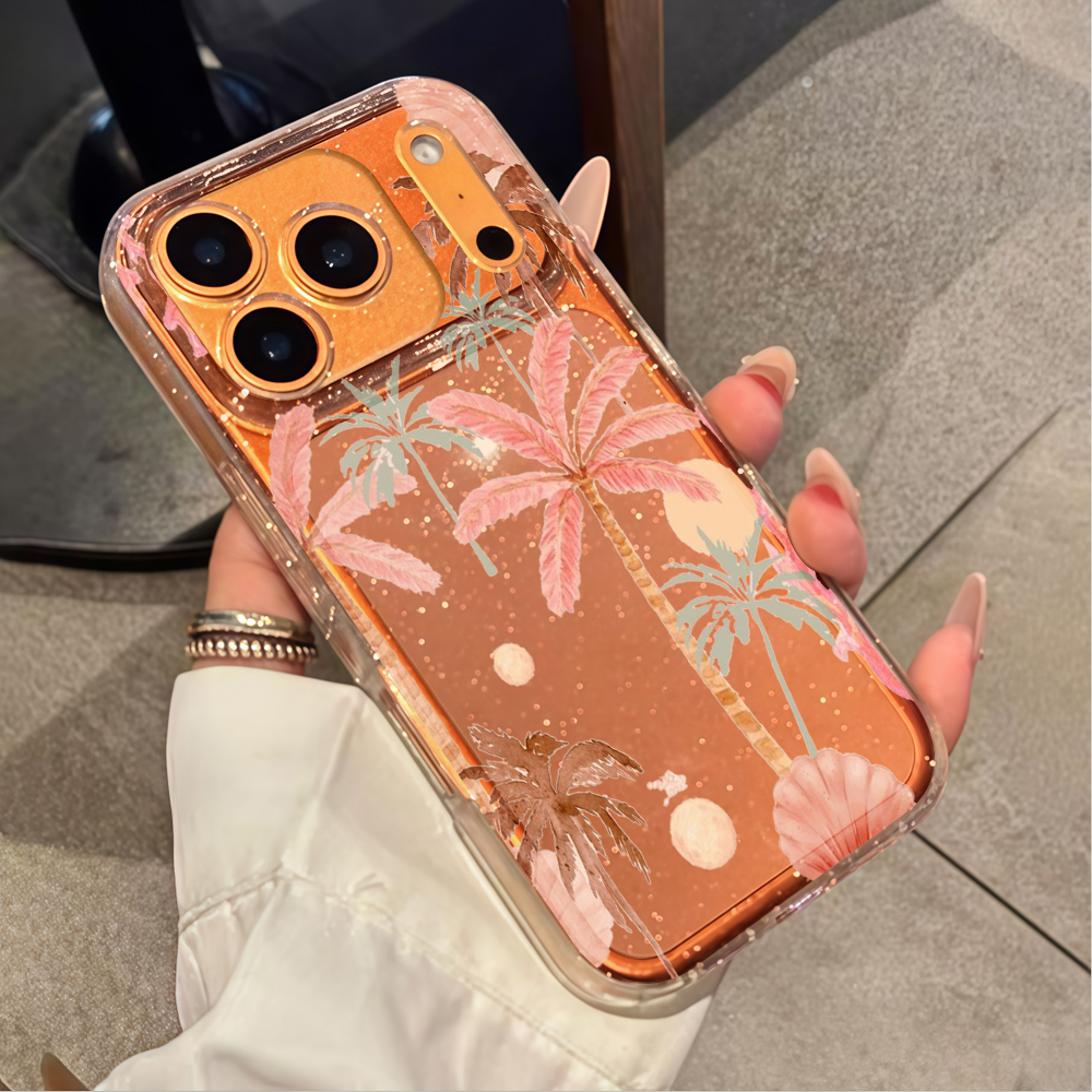 Beach coconut trees Clear Glit - Phone Cases Clear recensie en prijs