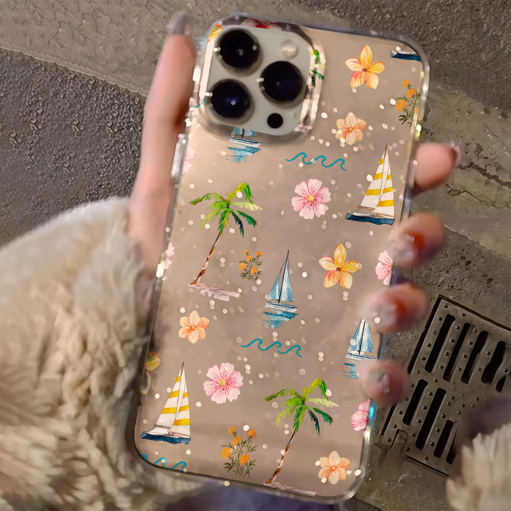 Beach coconut trees Clear Glit - Phone Cases Clear recensie en prijs