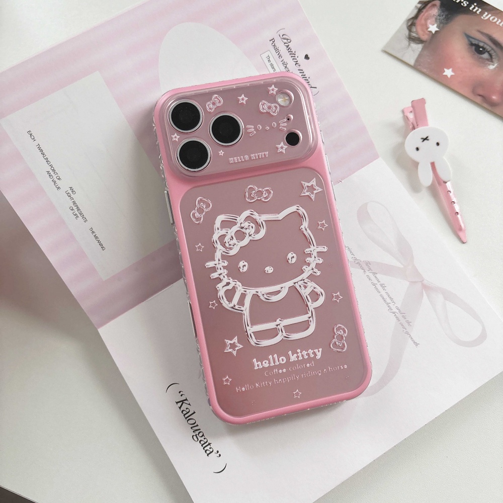 Cute Cartoon Pink Silver Botto - Phone Cases That Cover The Camera recensie en prijs