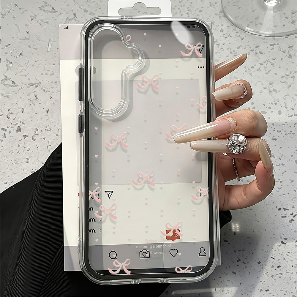 Cute Pink Bow Soft Phone Case  - Phone Cases That Cover The Camera recensie en prijs
