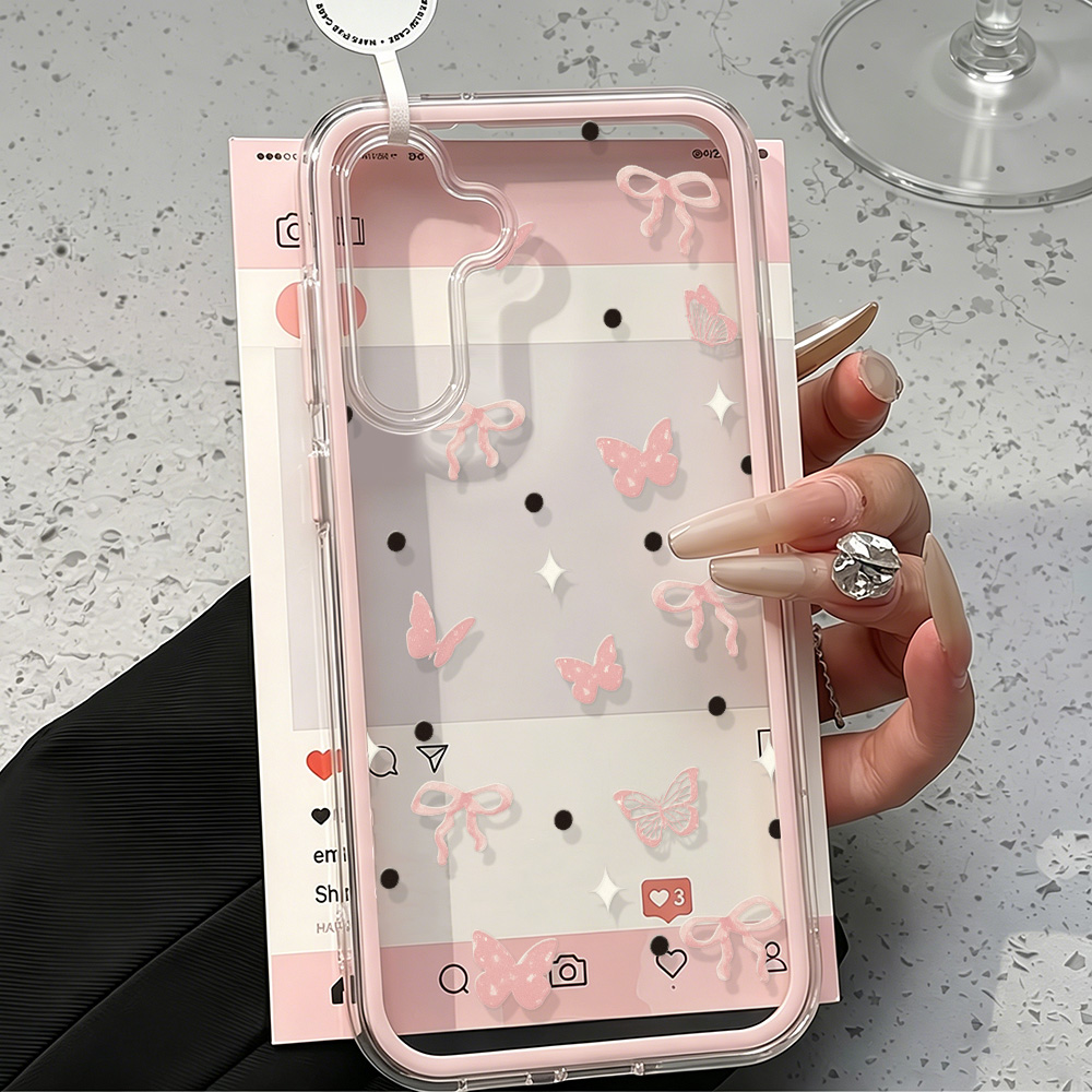 Cute Pink Bow Soft Phone Case  - Phone Cases That Cover The Camera recensie en prijs