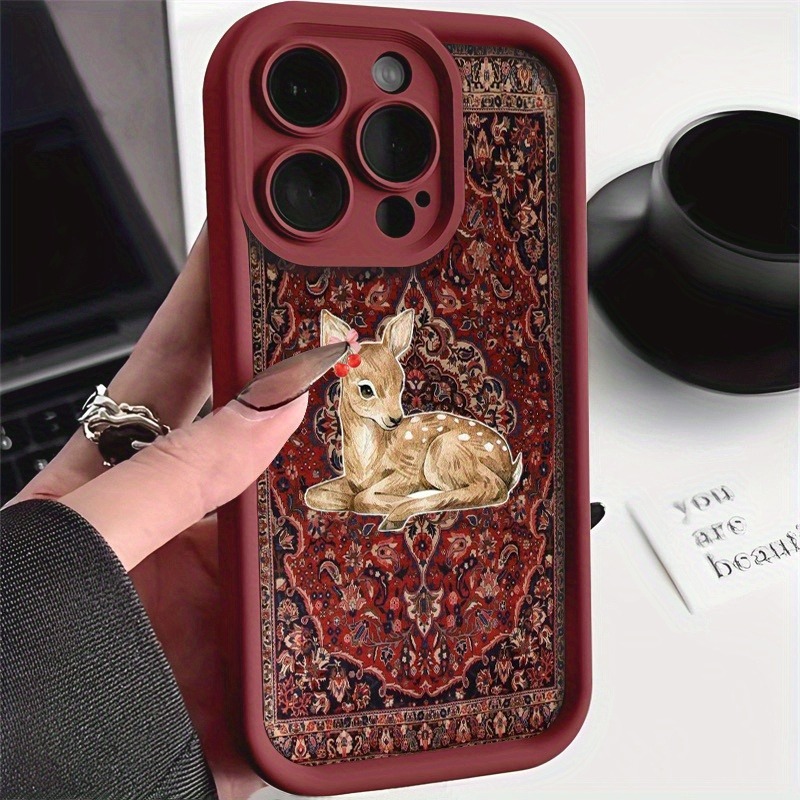 Vintage Red Floral Deer Patter - Phone Cases Red Deer recensie en prijs
