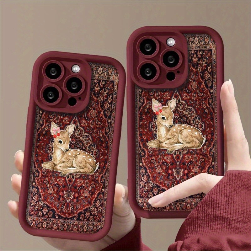 Vintage Red Floral Deer Patter - Phone Cases Red Deer recensie en prijs