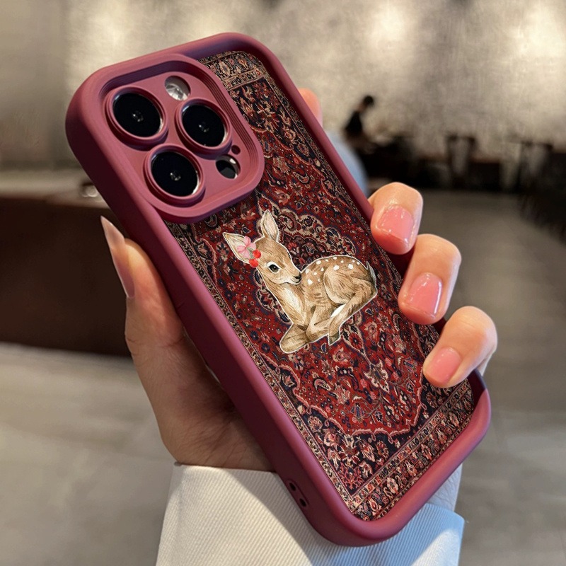 Vintage Red Floral Deer Patter - Phone Cases Red Deer recensie en prijs