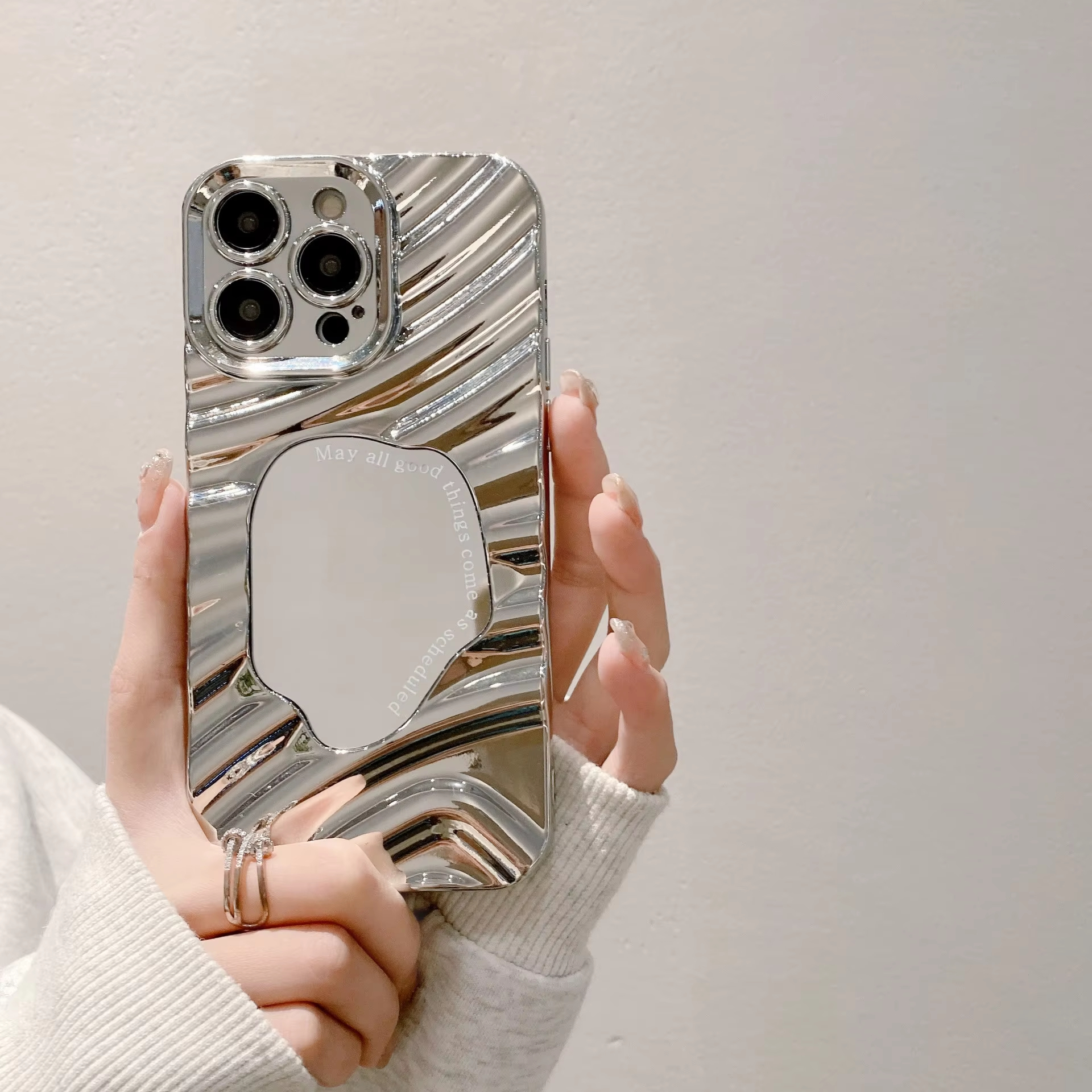 Wave Cosmetic Mirror Phone Cas - Phone Cases That Cover The Camera recensie en prijs
