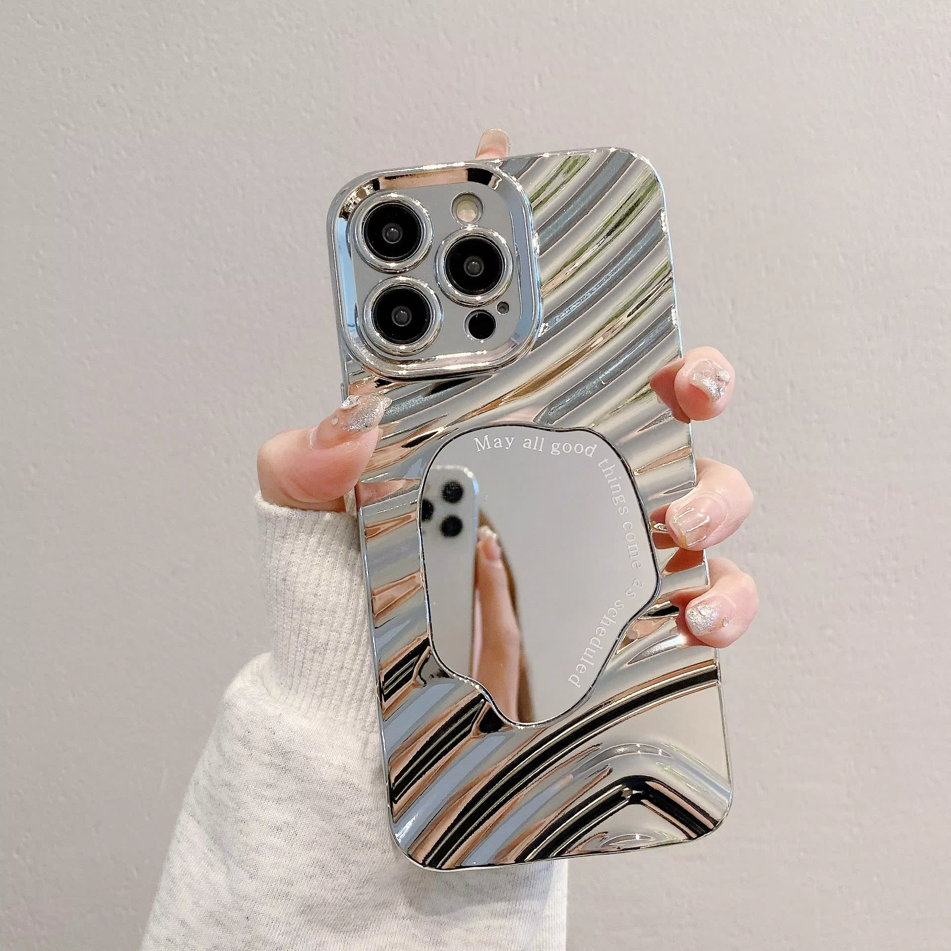 Wave Cosmetic Mirror Phone Cas - Phone Cases That Cover The Camera recensie en prijs