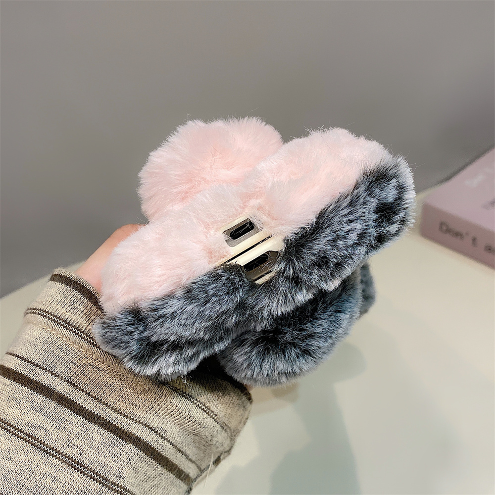 Cute Rabbit Ears Fluffy Stand  - Phone Cases Samsung recensie en prijs
