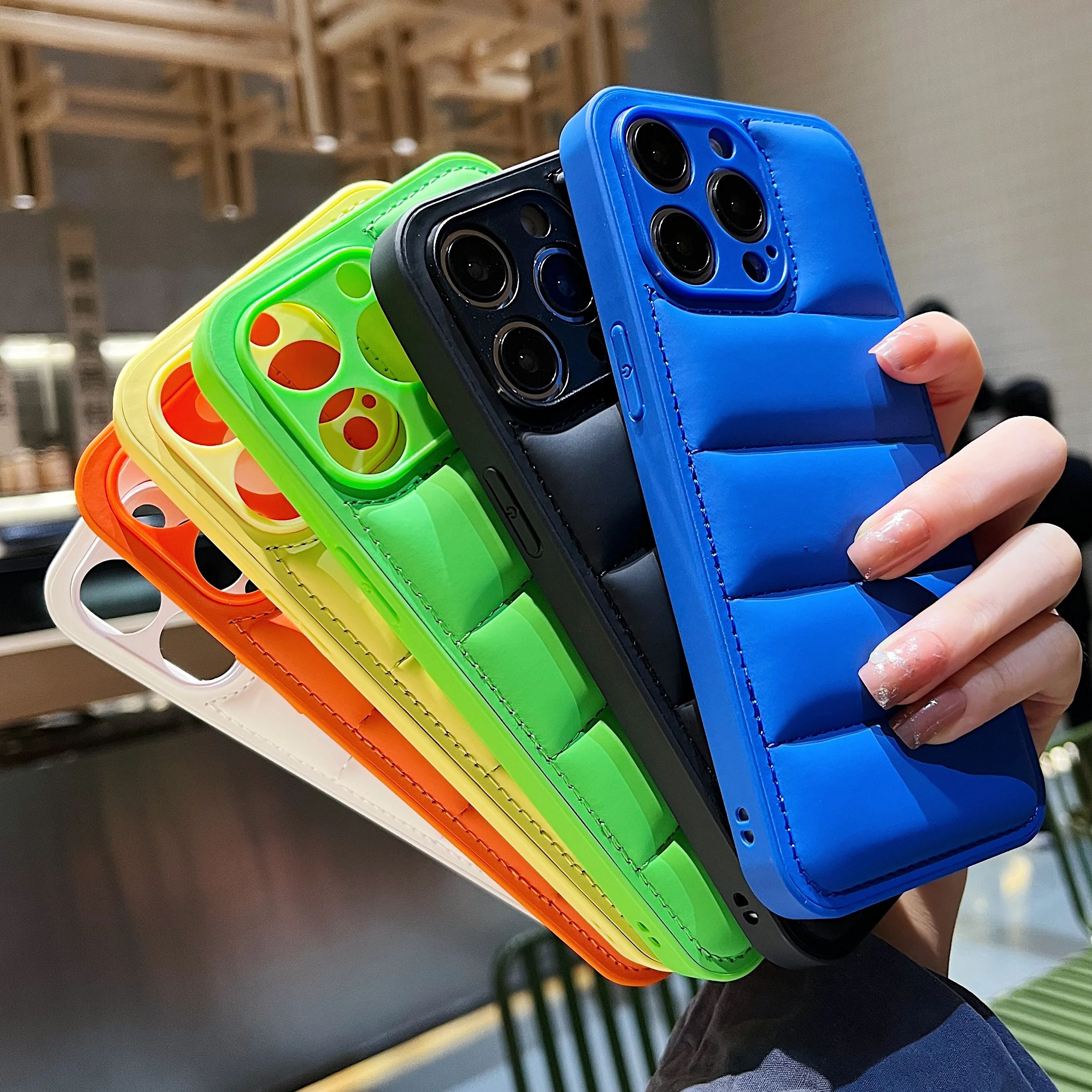 Solid Color Down Jacket Patter - Phone Cases That Cover The Camera recensie en prijs