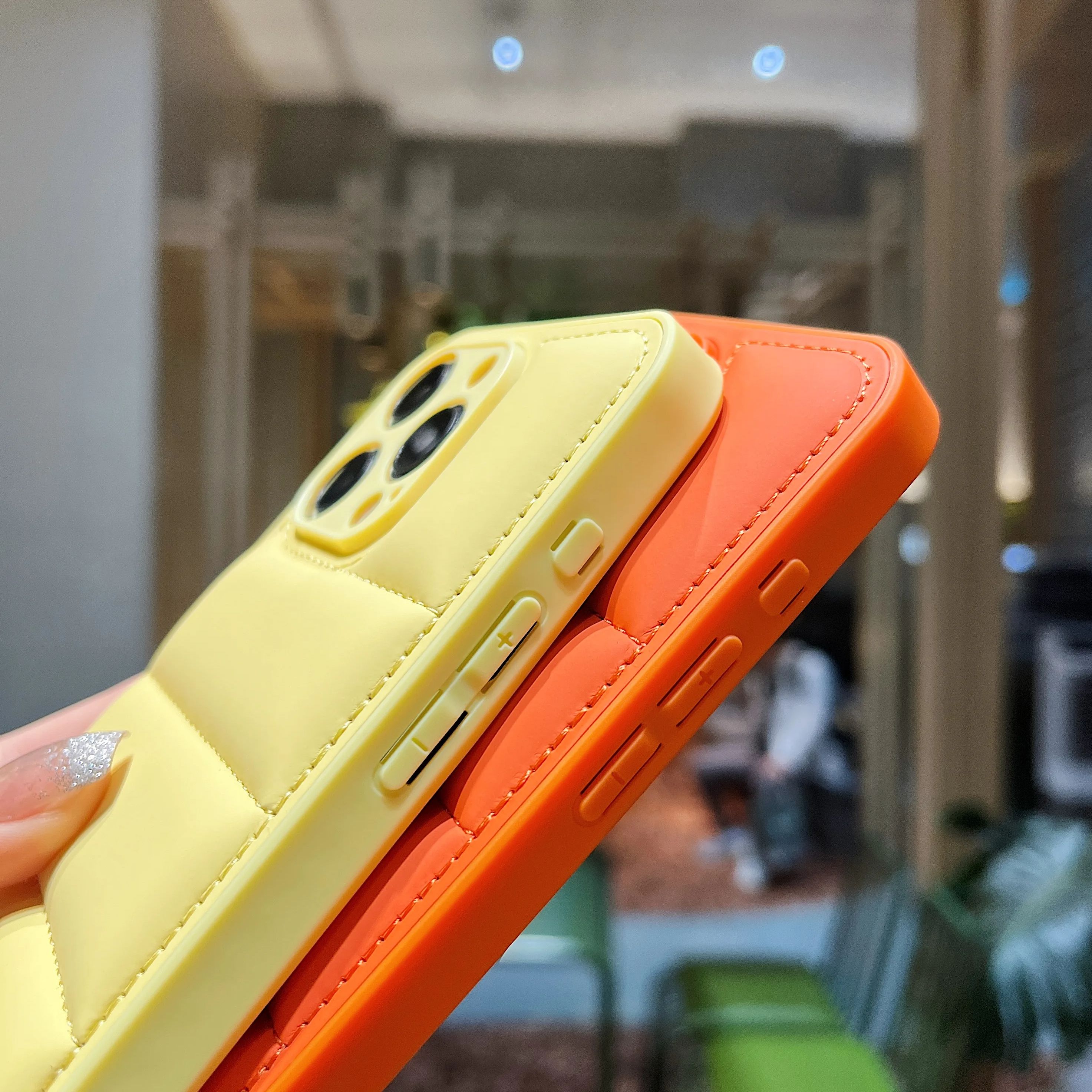 Solid Color Down Jacket Patter - Phone Cases That Cover The Camera recensie en prijs